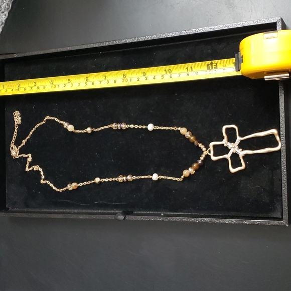 Faith Cross Bead Necklace - NEW - Picture 2 of 6